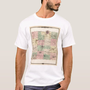 Camiseta Mapa do Condado de Jefferson, estado de Wisconsin