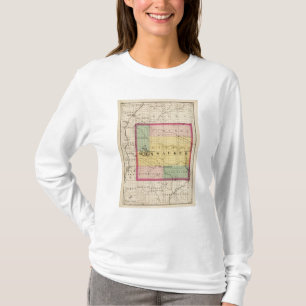 Camiseta Mapa do condado de Missaukee, Michigan