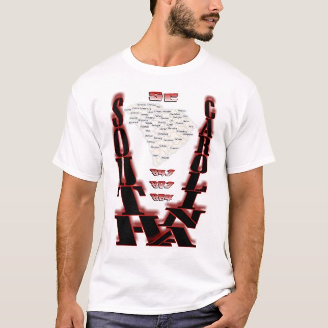 Camiseta Mapa do condado do SC (Frente)