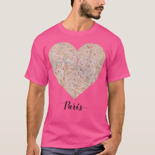 Camiseta Mapa do Coração de Paris