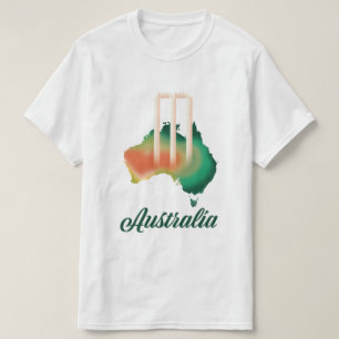 Camiseta Mapa do críquete da Austrália.