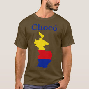 Camiseta Mapa do Departamento de Choco na Colômbia