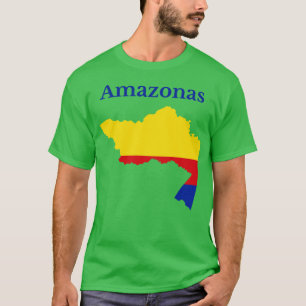 Camiseta Mapa do Departamento do Amazonas na Colômbia