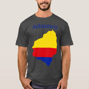 Camiseta Mapa do Departamento do Atlântico na Colômbia