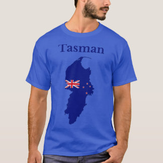 Camiseta Mapa do Distrito de Tasman na Nova Zelândia