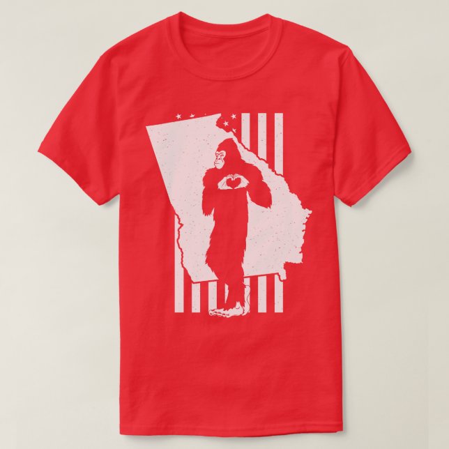Camiseta Mapa do Estado da Geórgia (Frente do Design)