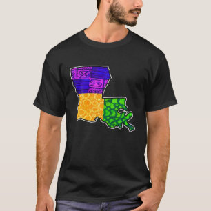 Camiseta Mapa do Estado da Louisiana por Vintage, em Gras