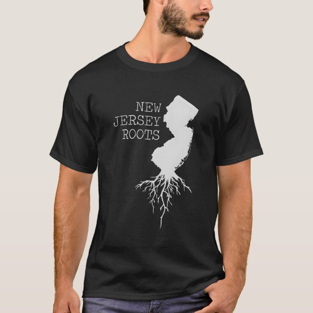 Camiseta Mapa do Estado das Raízes de Nova Jersey (Frente)