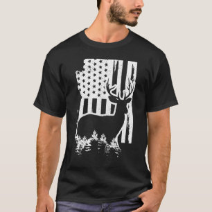 Camiseta Mapa do Estado de Caça ao Alce do Arizona Bandeira