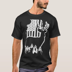 Camiseta Mapa do Estado de Caça ao Elk Illinois - Bandeira 