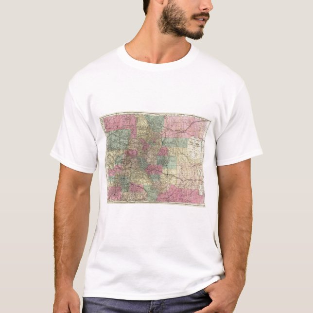 Camiseta Mapa do estado de Colorado (Frente)