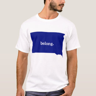 Camiseta Mapa do Estado de Dakota do Sul Belong