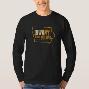 Camiseta Mapa do Estado de Iowa Bandeira dos EUA Bebendo Ce
