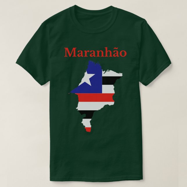 Camiseta Mapa do Estado de Maranhao - Design do Brasil (Frente do Design)