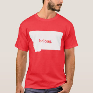 Camiseta Mapa do Estado de Montana Belong