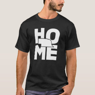 Camiseta Mapa do estado de Nebraska por Home USA