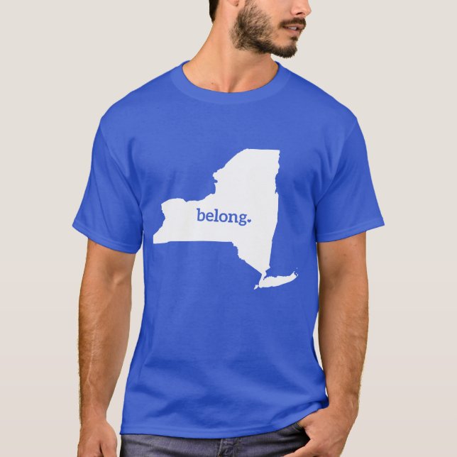 Camiseta Mapa do Estado de Nova Iorque Belong (Frente)