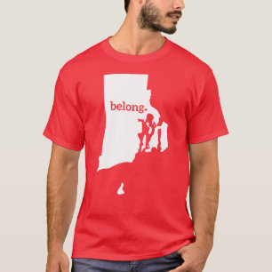 Camiseta Mapa do Estado de Rhode Island Belong