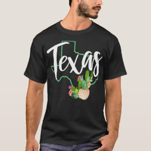 Camiseta Mapa do Estado do Chá Orgulho Cactus Vintage Teas