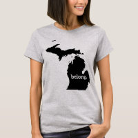 Mapa do Estado do Michigan Belong