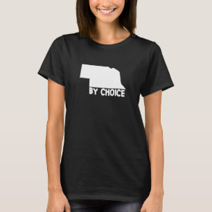 Camiseta Mapa do estado do Nebraska por escolha do lar dos