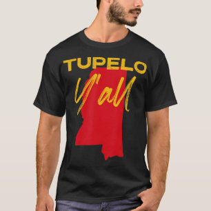Camiseta Mapa do Estado do Orgulho MS em Tupelo Mississippi