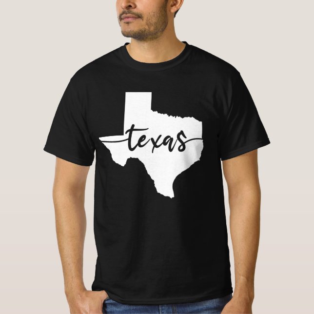 Camiseta Mapa do Estado do Texas EUA (Frente)