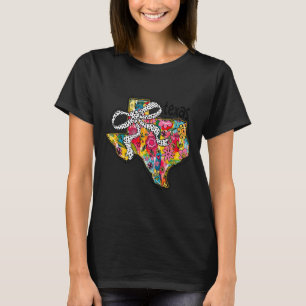 Camiseta Mapa do Estado do Texas Feminino com Laço Coquette
