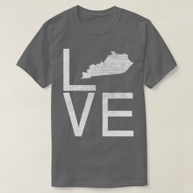 Camiseta Mapa do Estado Fã do Kentucky LOVE dos EUA orgulho (Frente do Design)