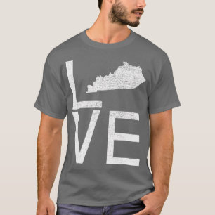 Camiseta Mapa do Estado Fã do Kentucky LOVE dos EUA orgulho