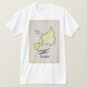 Camiseta Mapa do estilo de vintage sark