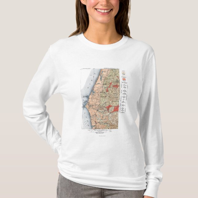 Camiseta Mapa do estudo geológico dos E.U. (Frente)