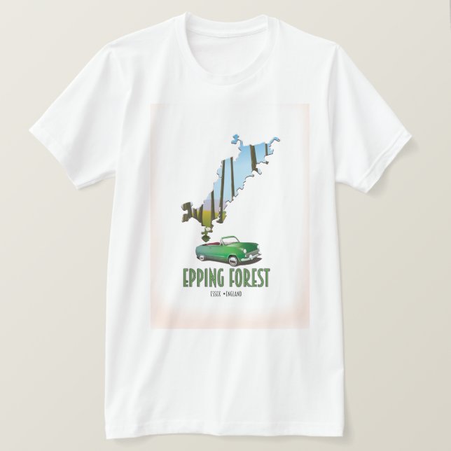 Camiseta Mapa do Forest Essex England (Frente do Design)