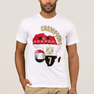 Camiseta Mapa do futebol do futebol de África Egipto 2014