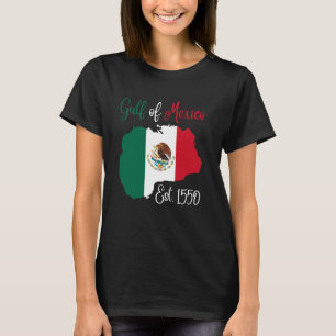 Camiseta Mapa do Golfo do México - Bandeira mexicana no les