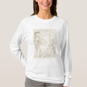 Camiseta Mapa do grande Chaco e das regiões vizinhas