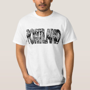 Camiseta Mapa do Grunge de Portland