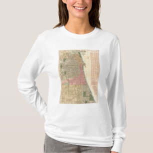 Camiseta Mapa do guia de Blanchard de Chicago