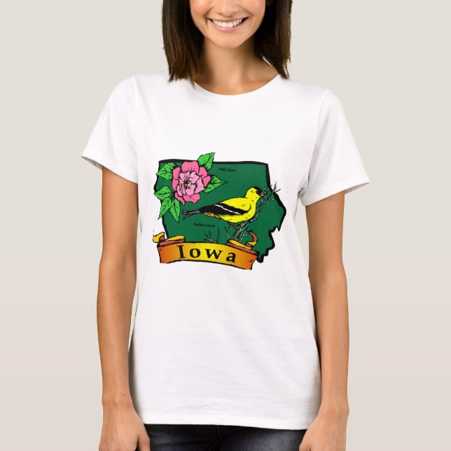 Camiseta Mapa do Iowa (Frente)