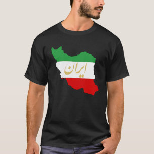 Camiseta Mapa do Irã em 3 Cores da Bandeira Irlandesa I Gre