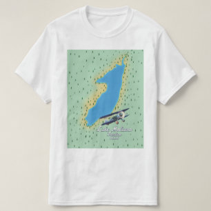 Camiseta Mapa do lago Molveno Itália