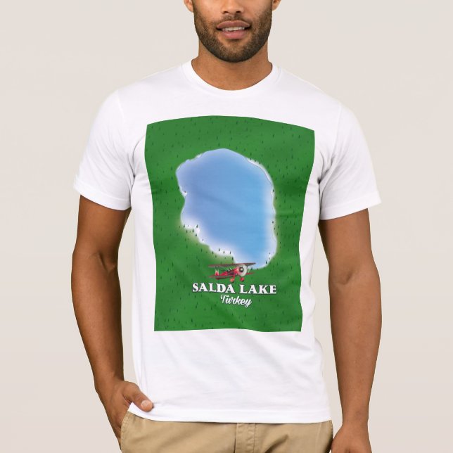 Camiseta Mapa do Lago Salda Turquia (Frente)