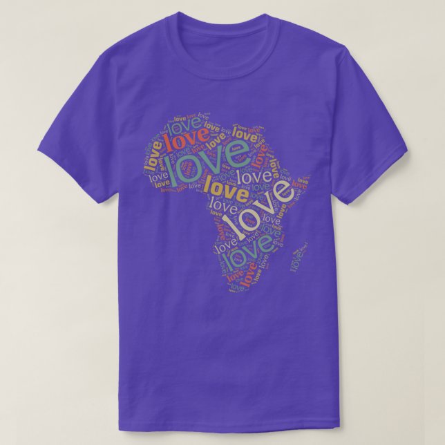 Camiseta Mapa do Love Africa (Frente do Design)