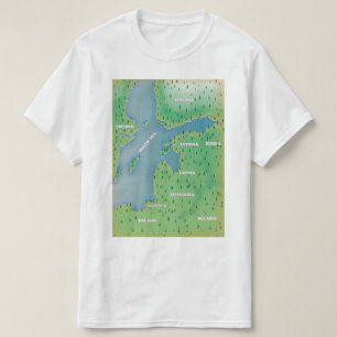 Camiseta Mapa do Mar Báltico