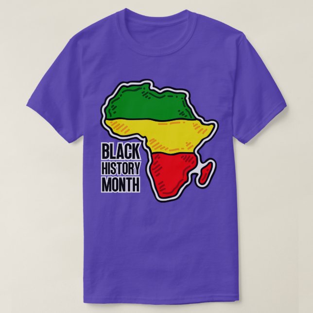 Camiseta Mapa do mês da história negra 10 (Frente do Design)
