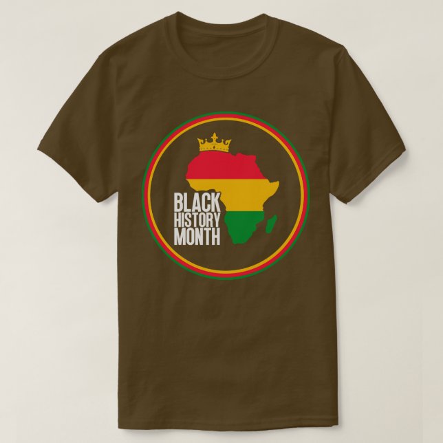 Camiseta Mapa do mês da história negra 13 (Frente do Design)