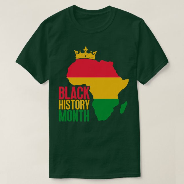 Camiseta Mapa do mês da história negra 17 (Frente do Design)