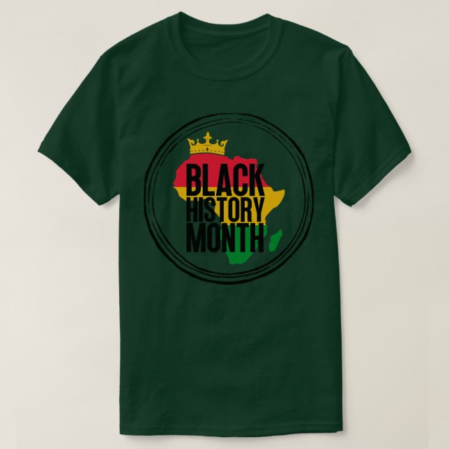 Camiseta Mapa do mês da história negra 18 (Frente do Design)