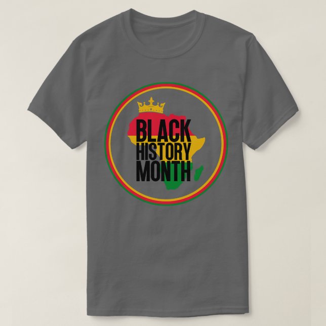 Camiseta Mapa do mês da história negra 46 (Frente do Design)