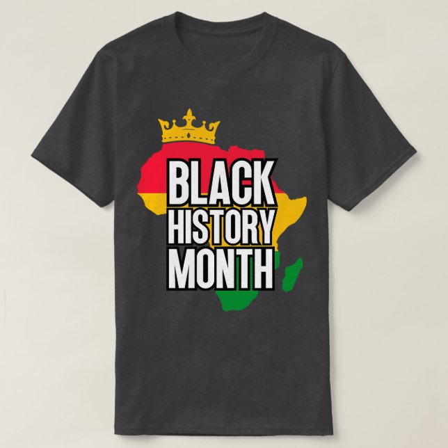 Camiseta Mapa do mês da história negra 57 (Frente do Design)